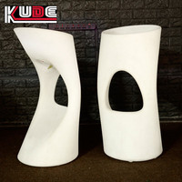 Tabouret de bar LED rechargeable pour intérieur et extérieur, chaise haute lumineuse pour club et soirée