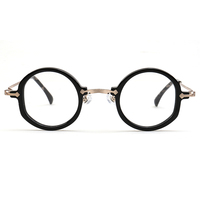 Montures de lunettes optiques en acétate unisexes, montures rondes classiques rétro, adaptées à un usage quotidien décontracté