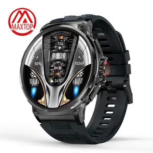 Maxtop Custom Latest OEM Wearable Devices Water Proof Man Round Shape Sport Fitness Digital Smart Watch