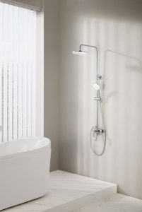 Grifo de Ducha Termostático Monomando de Pared Moderno con Acabado Cromado para Baño - Product Image 6