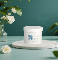 300ml 400ml 800ml PP Bouteilles en plastique blanc Couvercle à vis Couvercle remplaçable pour masque capillaire Crème pour le visage Gommage du corps Autres cosmétiques