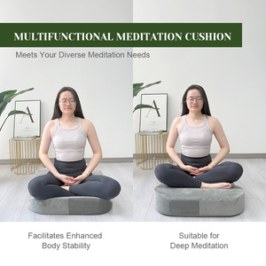 เบาะรองนั่งสมาธิแบบถอดได้ พร้อมปลอกกำมะหยี่พรีเมียม รองรับสรีระด้วยเมมโมรี่โฟม สำหรับการฝึกสมาธิ - Product Image 2