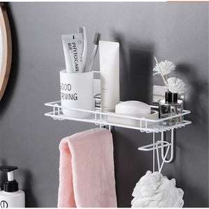Modern Hotel Bathroom <b>Corner</b> Rack Zinc Alloy Countertop Mounted Punch-Free Finishing Toilet Storage Rack - Product Image 5