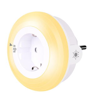 Mini cảm ứng màu sắc thay đổi tường <span class=keywords><strong>LED</strong></span> cảm biến cắm trong thay đổi màu sắc tường ổ cắm Bìa tấm ánh sáng ban đêm ổ cắm với Chạng Vạng cảm biến - Product Image 4