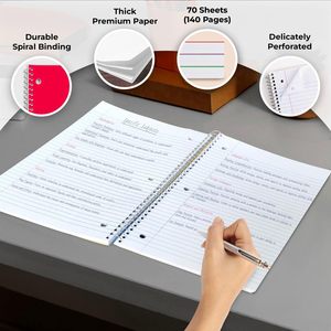 สมุดโน้ต<span class=keywords><strong>แบบ</strong></span>กำหนดเอง 12 เล่ม 1 วิชา <span class=keywords><strong>แบบ</strong></span>มีเส้นบรรทัด 70 แผ่น เจาะ <span class=keywords><strong>3</strong></span> รู <span class=keywords><strong>ป</strong></span>กแข็ง ลายนูน สำหรับโรงเรียน - Product Image 4