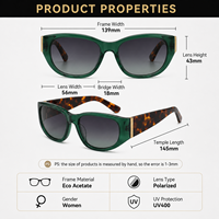 Nouveauté 2026, lunettes de soleil polarisées de luxe unisexes, durables, en bio-acétate, monture ovale intégrale, légères, protection UV400