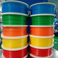 Rollo de Cable de PMMA de 1 mm de Diámetro, Color Rojo, Azul, Amarillo, Naranja, Verde, Fibra Óptica PMMA con Extremo Luminoso para Luces LED y Sistemas de Iluminación