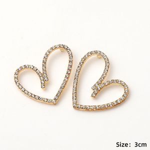 Boucles d'oreilles en forme de cœur en diamant, plaquées or 18 carats, pour femmes, à porter au quotidien, bijoux sur le thème de l'amour - Product Image 3