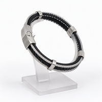 Nouveau Bracelet Tressé 2026 Noir Argent Tendance Cool Minimaliste Unisexe Assorti pour Couples Bijou de Poignet Mode