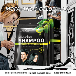 Mofajang 9 Couleurs Cire Coiffante Semi-Permanente à Base de Plantes Crème Pommade Teinture Capillaire Forte - Product Image 2