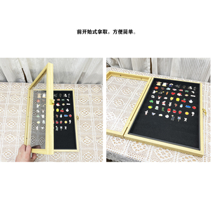 กล่องเก็บตราสัญลักษณ์ ขนาด A4 24x33 ซม. กรอบสีดำพร้อมฝาครอบกระจกสำหรับกล่องโชว์เครื่องประดับ - Product Image 5
