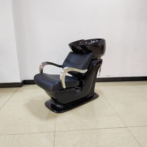 Un ensemble de fauteuil-lit de shampooing en acier inoxydable moderne, best-seller, pour salon de coiffure, avec station de lavage et évier - Product Image 3