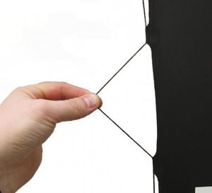 72 "-150" Écran de projecteur de tension à languette électrique/motorisée ALR moderne encastré au plafond et rejetant la lumière ambiante - Product Image 6