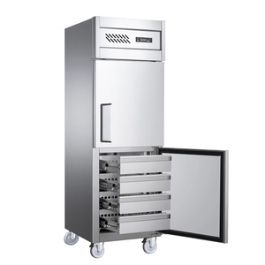 Réfrigérateur commercial à encastrer Nuelead NE-802, refroidi par air, en acier inoxydable, 450L, pour cuisine - Product Image 3