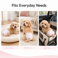 Couches jetables pour chien femelle avec film PE, doublure absorbante, noyau super absorbant, contour ergonomique pour l'hygiène pendant la période de chaleur, OEM