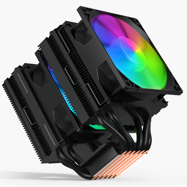 Uphere 92mm 6 Heat Pipes CPU Air Cooler PC Air CPU Cooling Quiet Fan ARGB 3PIN PWM 4 Pin Computer Case Aluminum Heatsink / 18dba