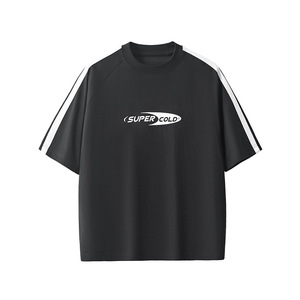 Vente en gros d'été de haute qualité 100% coton 270 grammes Colorblock t-shirts unisexe rue Vintage poids lourd Logo personnalisé - Product Image 3