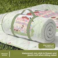 Tapis de sol portable en polyester pour camping, pique-nique, plage, extérieur, imperméable, anti-humidité, extra-épais, ultrasonique, SYNC F23