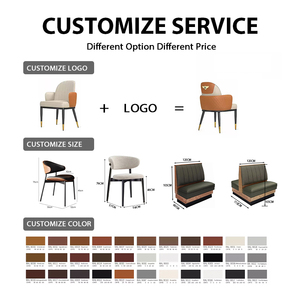 Tùy Chỉnh Châu Âu Hiện Đại Da Nửa Vòng Tròn Nhà Hàng Gian Hàng Nhung Gian Hàng Chỗ Ngồi <span class=keywords><strong>Sofa</strong></span> - Product Image 5