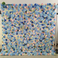 Dinding Bunga Sutra Buatan Artiker Ukuran Besar 8ft X 8ft Tahan Lama Untuk Penggunaan Dalam/Luar Ruangan Warna Alami Dekorasi Pernikahan Thanksgiving