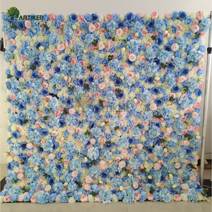 Artiker - Pared de Flores Artificiales de Seda Grande, 8 pies x 8 pies, Duradera, para Uso en Interiores/Exteriores, Color Natural, Decoración para Bodas y Acción de Gracias - Product Image 6