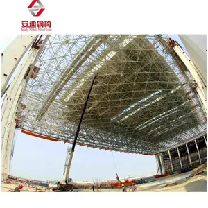 Produsen Hangar Baja Prefabrikasi Kerangka Ruang Truss Struktur Pesawat Hangar Pabrik Gudang Bengkel Bangunan Logam