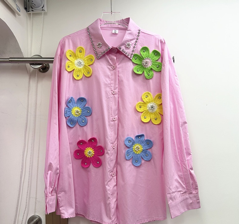 Wholesale 3D Flower Blouses - Elegant Women's Fashion