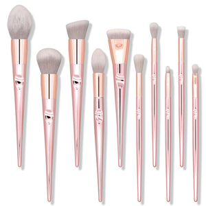 Brochas de Maquillaje Rosas al por Mayor con Material Reforzado y Bolsa de Cuero PU Fácil de Transportar - Product Image 2
