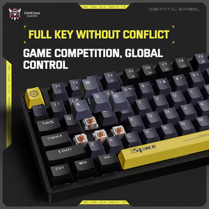 Onikuma G38 có dây Ergonomic chơi game Bàn phím đôi màu tiêm Keycap dẫn <span class=keywords><strong>Backlit</strong></span> Bàn phím cơ khí - Product Image 6