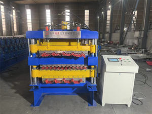 เครื่องขึ้นรูปลอนหลังคาแบบม้วน แอฟริกาใต้ ชุบสังกะสี สามชั้น รุ่น IBR 686/925 แผ่นหลังคาโลหะ หน้าจอสัมผัส 15 เมตร/นาที - Product Image 5