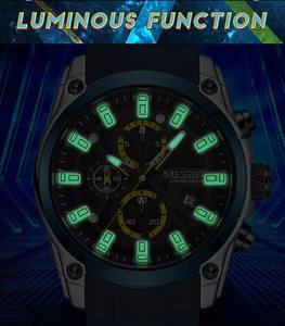 <span class=keywords><strong>MEGIR</strong></span> 2144 hommes chronographe de luxe montres-bracelets Quartz mode Silicone Sport <span class=keywords><strong>montre</strong></span> étanche Original usine pas cher <span class=keywords><strong>prix</strong></span> - Product Image 5