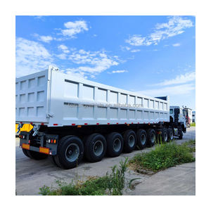 Fabrika doğrudan satış 3 4 6 akslar ağır 80 Ton 100 Ton 150 Ton yandan boşaltma devrilme yan damperli yarı kamyon römorku - Product Image 2