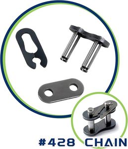110-250cc 8 Piezas # Conectores de Cadena de Rodillos de Acero de Aleación 428H de Alta Resistencia para Bicicleta, Mini Bicicleta, Karting, Pit Bike, <span class=keywords><strong>ATV</strong></span>, Scooter - Product Image 4