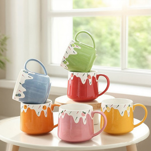 Factory direct sales of Instagram-style fruit-embossed <b>ceramic</b> water <b>cups</b>, milk and coffee <b>cups</b>, and high-value <b>ceramic</b> mugs. - Product Image 1