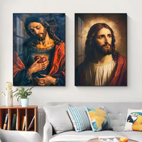 Art mural chrétien, toile imprimée avec l'image de Dieu Jésus, pour la salle de prière, le salon, la chambre à coucher, la salle de prière