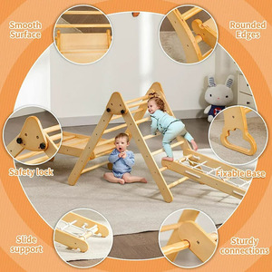 Juego de gimnasia Montessori para niños pequeños, marco de escalada de madera, juego de triángulo de pepinillo, juguetes de escalada para bebés, proveedor de <span class=keywords><strong>Triangulo</strong></span> Piklers - Product Image 2