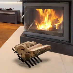 Indoor and Outdoor Fireplace Log and Wood Holder