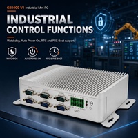 PC Industrial sin Ventilador GB1000-V1 con 6 Puertos COM y Doble LAN de 2.5GbE para Sistemas de Kiosco Terminal