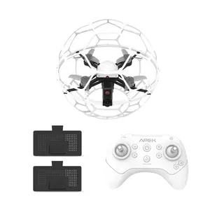 Profesyonel e-spor RC Drone 6-axis jiroskop ile 5G Wifi LED ışık fırçasız Motor uçuş 6 dakika yarış drone futbol