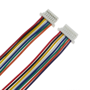 Kabel Terminal Ujung Tunggal JST SH 1.0mm Pitch Kustom Pabrik 2 3 4 5 8 9 10 12 Pin Kabel Tembaga Berlapis Timah 100mm 200mm 300mm - Product Image 1