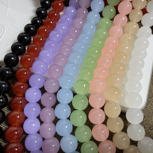 Nouvelles perles rondes en lucite de couleur unie, accessoires de bijoux DIY, bracelets, colliers, chaîne de téléphone portable, fabrication de bijoux - Product Image 1