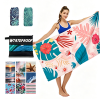 Custom Printed Eco-Friendly Novelty Modern Double Sided Microfiber Beach Towel Super Absorbent Quick Dry