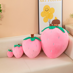 Dâu Tây Mặt dây chuyền gối tùy chỉnh dâu tây sang trọng GốI Trái Cây nhồi bông trẻ em màu đỏ trang trí đệm handmade cô gái plushies đồ chơi - Product Image 6