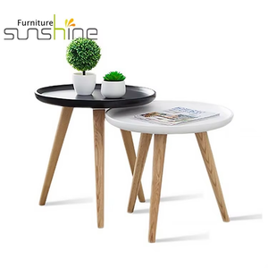 Sunshine CJ-0011 <span class=keywords><strong>Tavolino</strong></span> da Caffè Convertibile Moderno Personalizzato OEM con Gambe in MDF e Legno di Frassino, Tavolini Laterali Impilabili per Soggiorno - Product Image 3