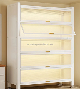 Vente flash : Étagère de rangement multifonctionnelle pour cuisine, en métal, sur pied, à plusieurs niveaux, avec porte, pour four à <span class=keywords><strong>micro</strong></span>-ondes, casseroles et bols - Product Image 1