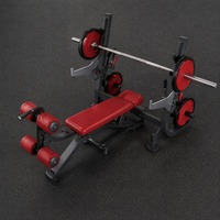 Station de musculation réglable professionnelle pour salle de sport, support de barre robuste avec rouleaux pour les jambes et crochets en J