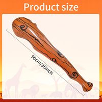 Bâton de club gonflable en plastique de 35 pouces, lot de 2, accessoires de costume de caveman pour anniversaire, cosplay, fête au bord de la piscine, adolescents