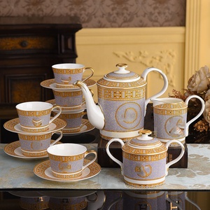 Service à café de luxe 15 pièces, décorations nordiques de luxe pour la maison, ensembles de thé et de café en céramique pour 6 personnes - Product Image 3