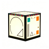 Boîte à lumière portable en acrylique personnalisée, cube LED éclairé sur quatre côtés, signalétique lumineuse pour les magasins, les mariages, les voitures avec publicité