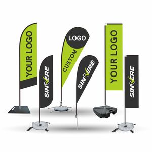 Banderas publicitarias rectangulares promocionales de plumas en forma de lágrima, pancartas de bandera de playa para perros calientes y patatas fritas para restaurantes de comida rápida - Product Image 5